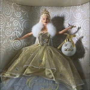Barbie Holiday Celebration Special Edition 2000 Doll Millennium Glass Ornament